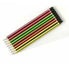 Neon Color Hb Pencil with Strip Barrel